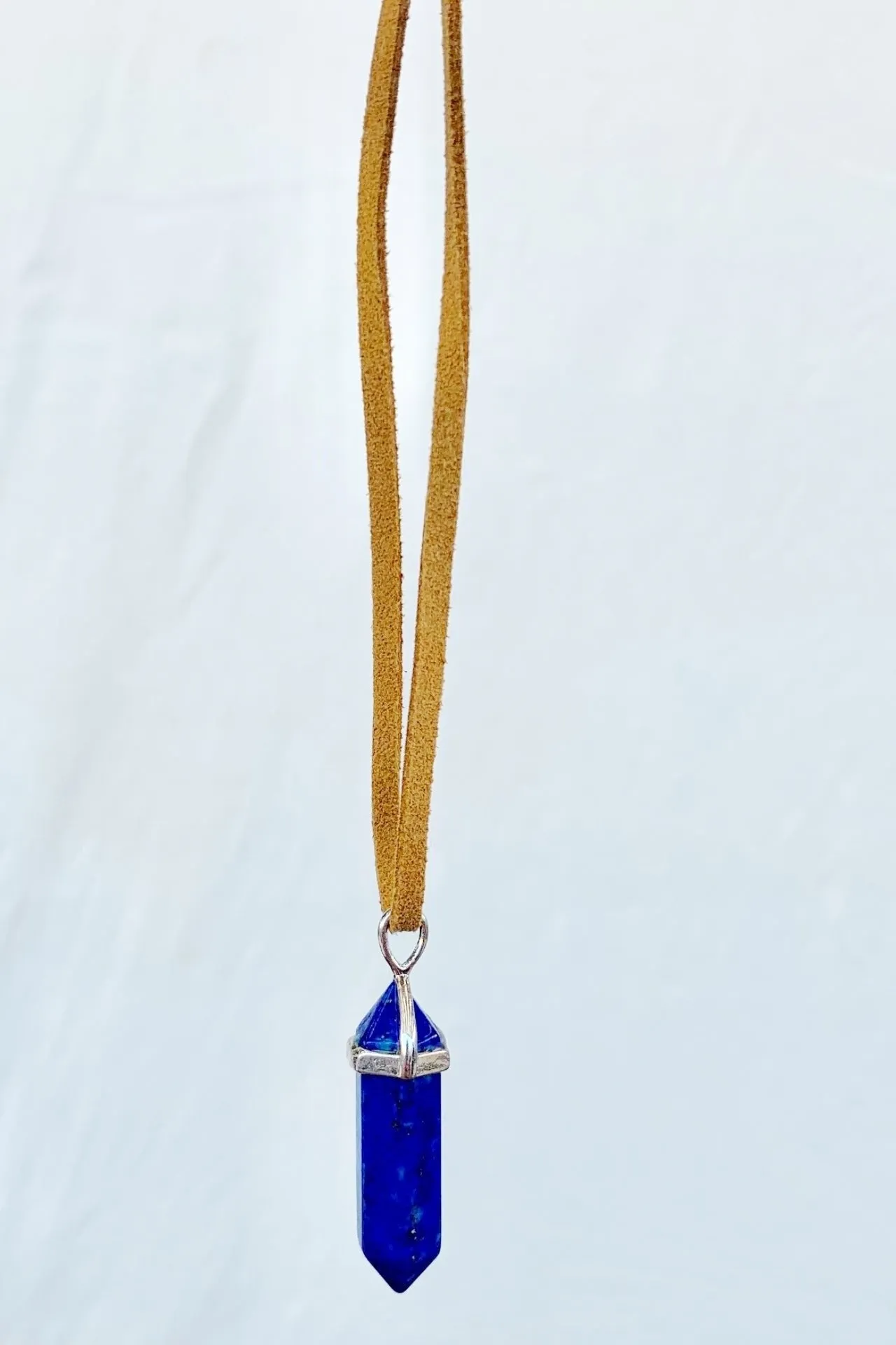 Suede Necklace - Blue 'Crystal'