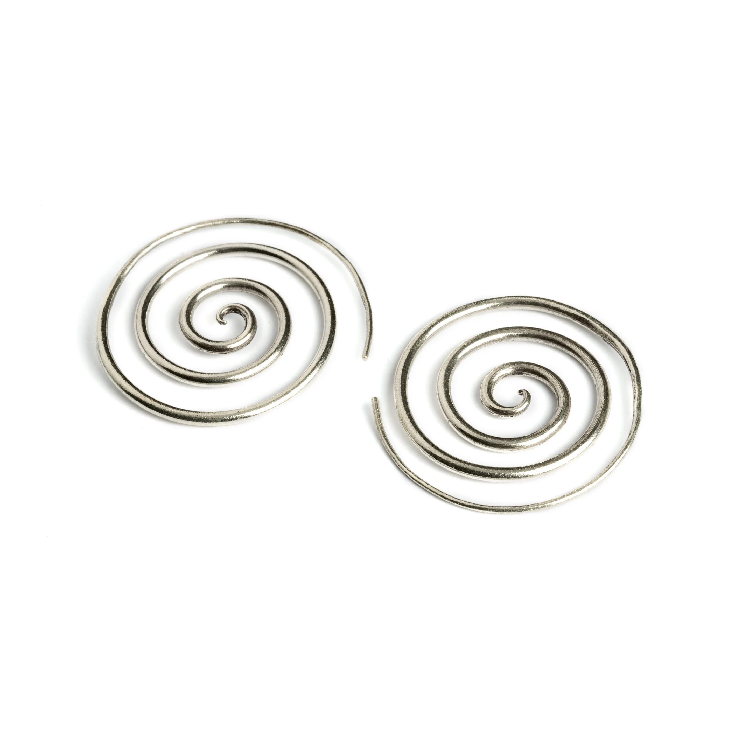 Super Spiral Silver Earrings