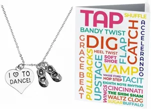 Tap Dance Necklace & Card Gift