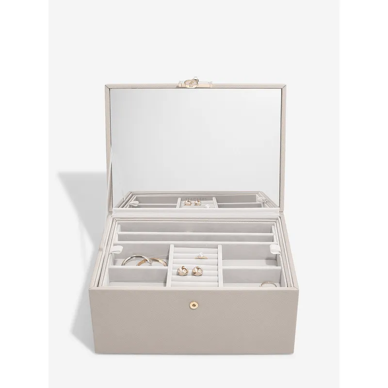 Taupe Classic Two Tone Jewellery Box