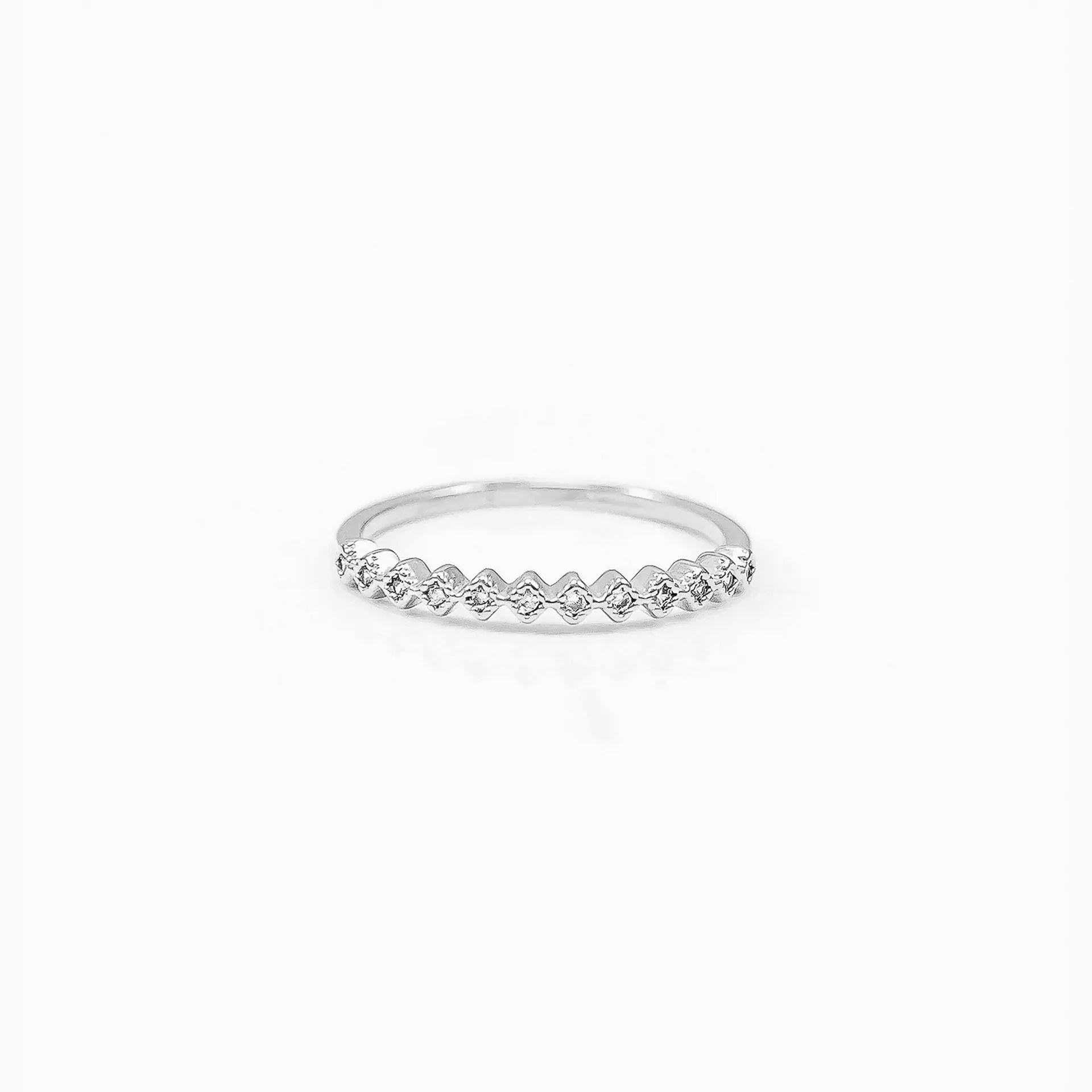 Thin Crystal Band Ring (Mix 2)