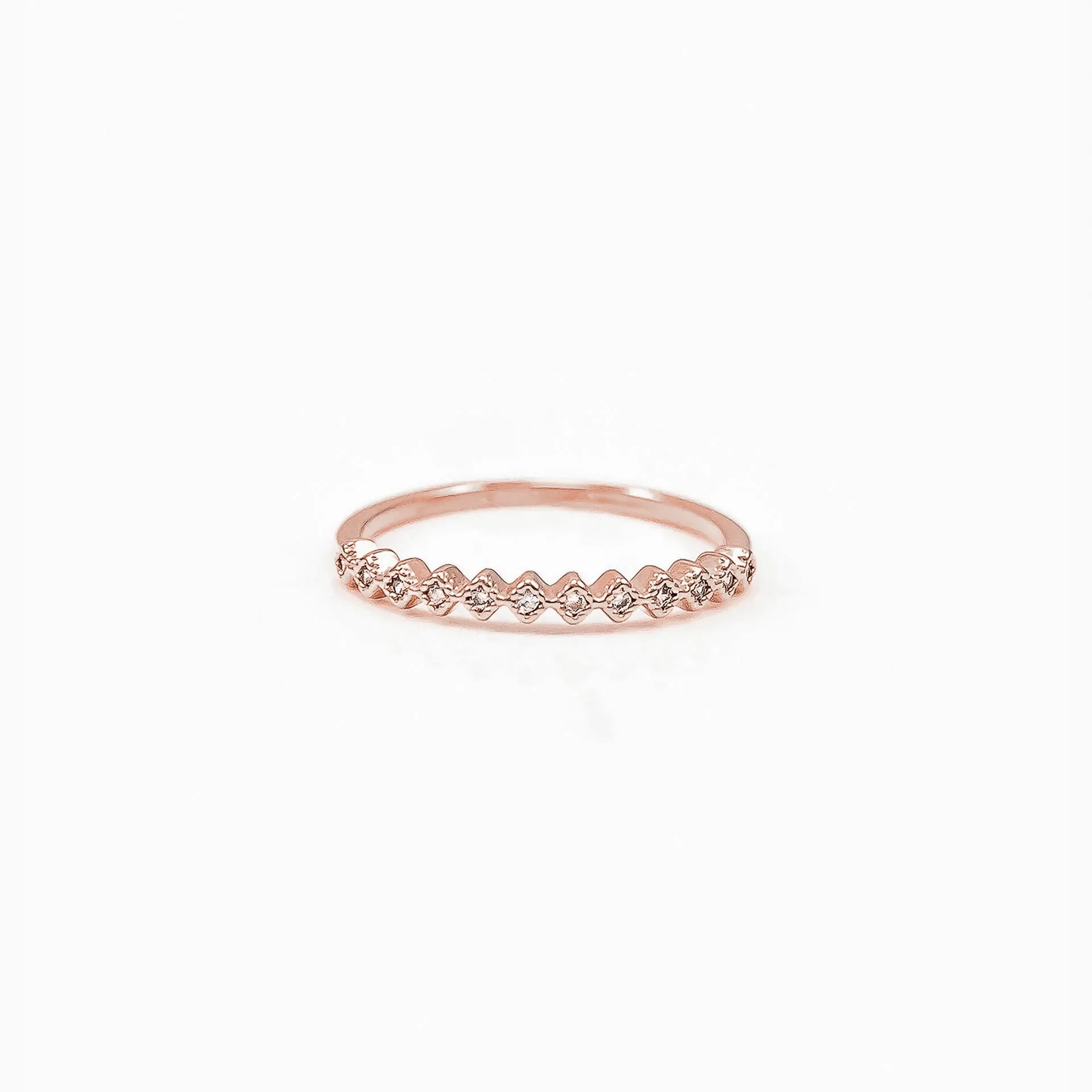 Thin Crystal Band Ring (Mix 2)