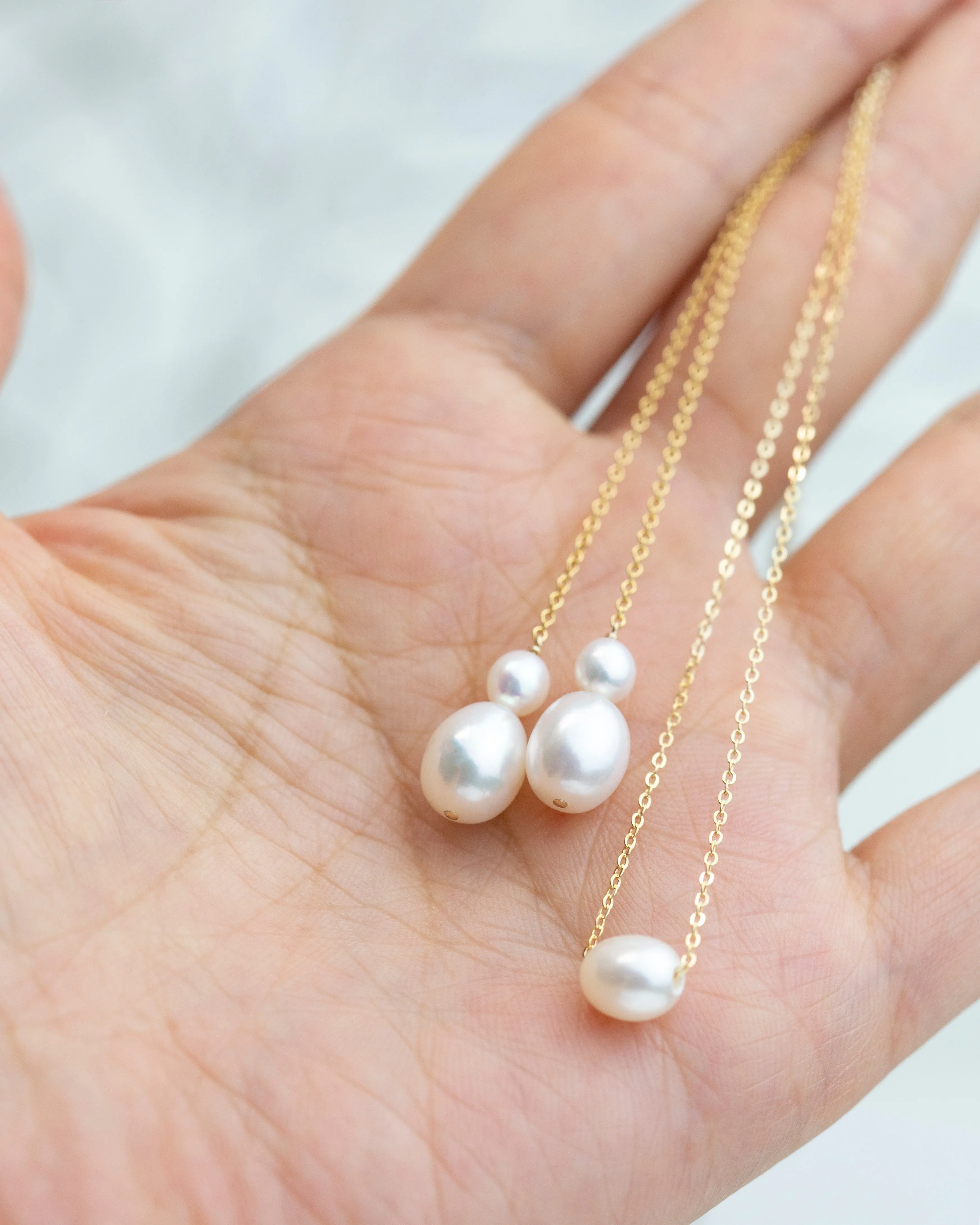 Threaded Pearl Earrings