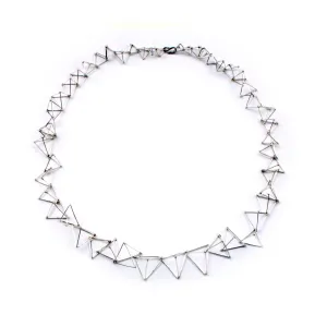 TRIANGLE - SILVER - TR007-012 Triangle Necklaces