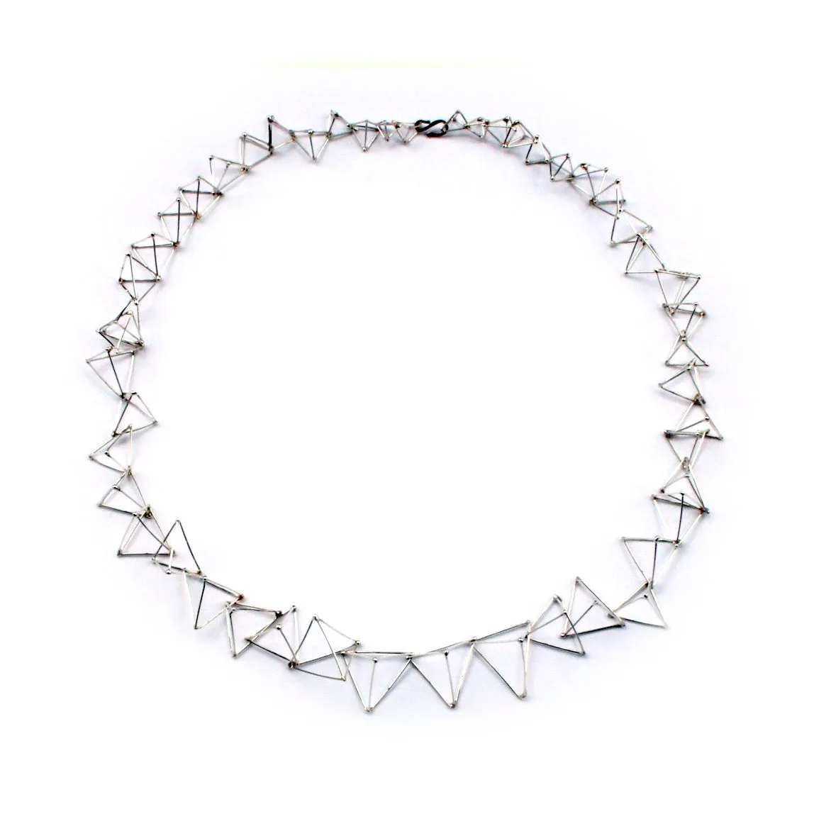 TRIANGLE - SILVER - TR007-012 Triangle Necklaces