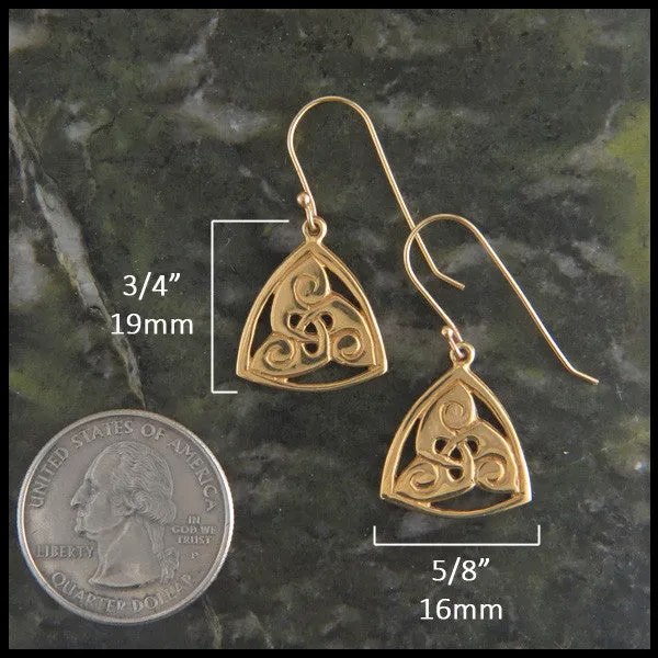 Triskele Earring in Gold