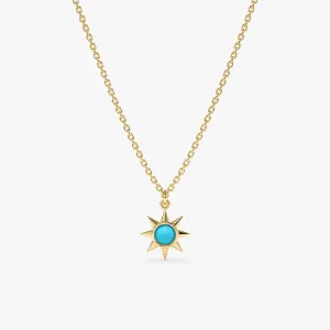 Turquoise Sun Necklace, Winona