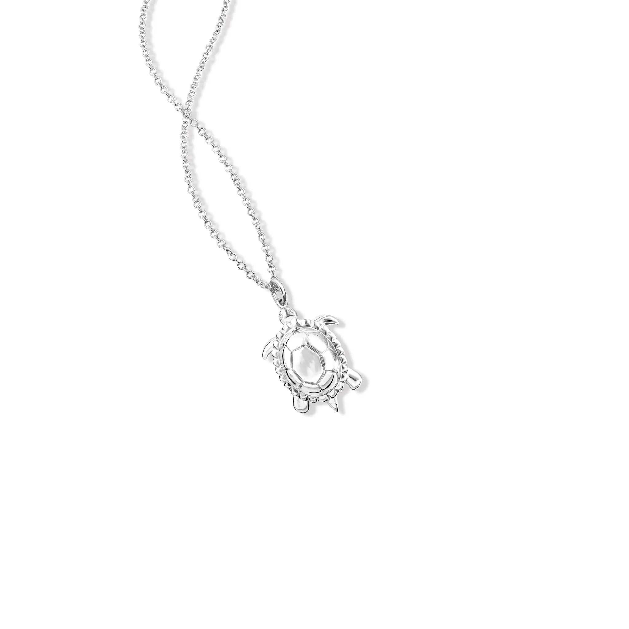 Turtle Necklace Pendant Silver