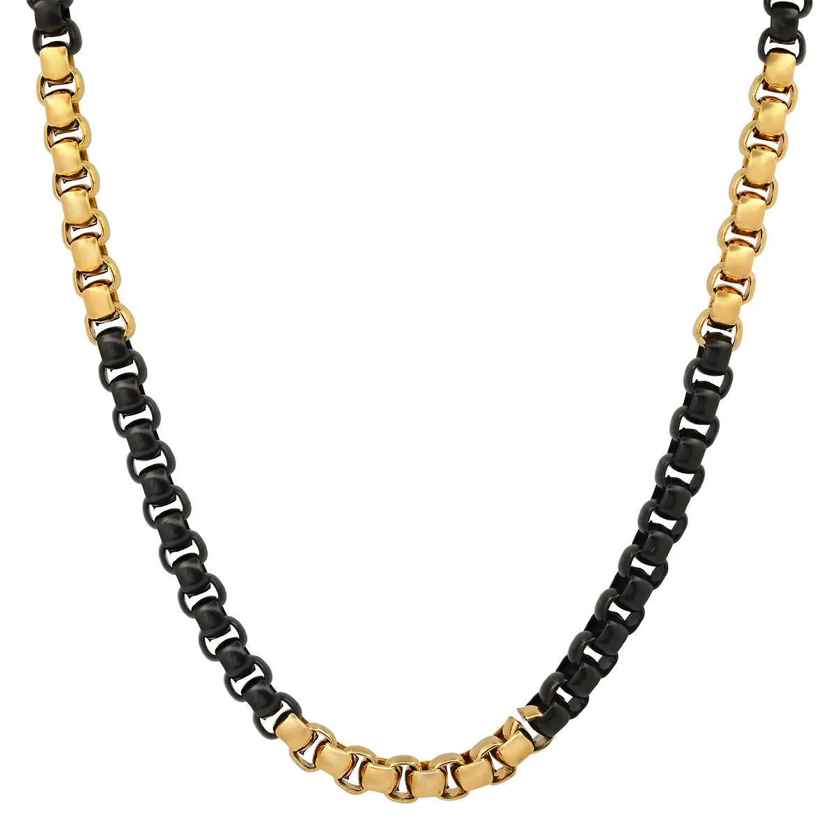 Two Tone Box Chain Necklace