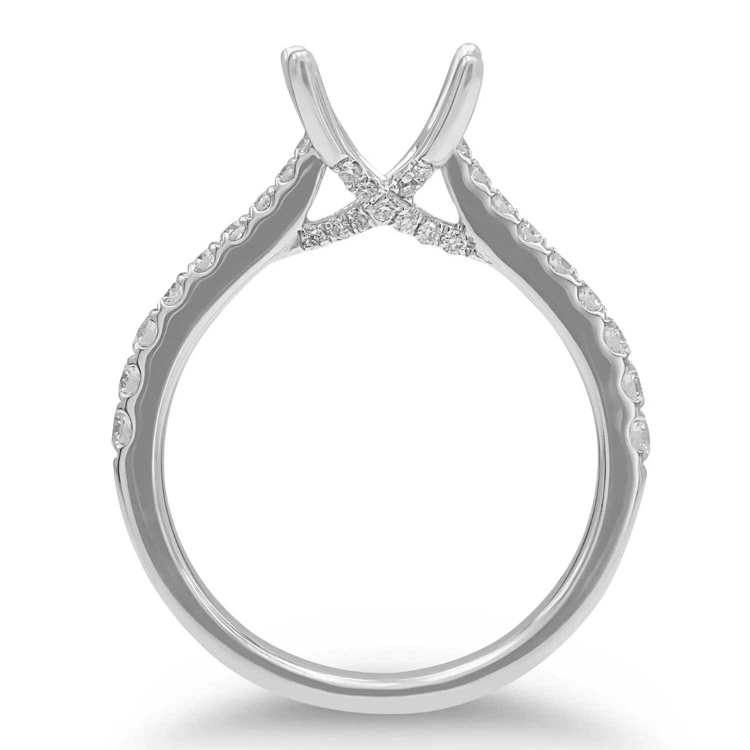 White Gold Semi-Mount Ring