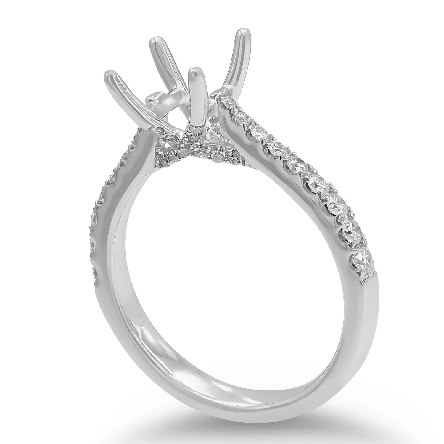 White Gold Semi-Mount Ring