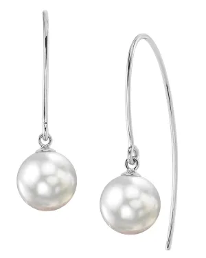 White South Sea Pearl Capital Dangle Earrings