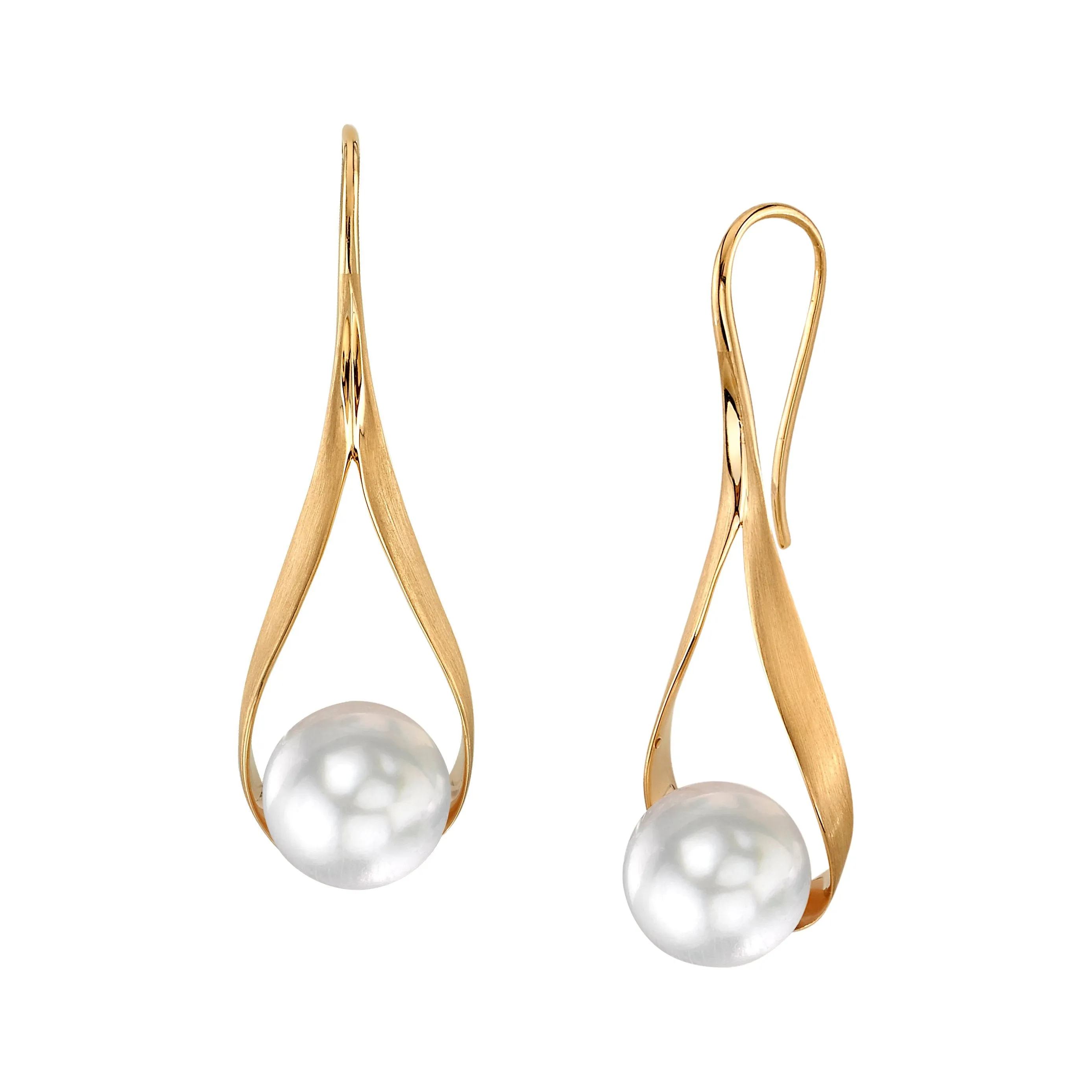 White South Sea Pearl Ceres Dangle Earrings