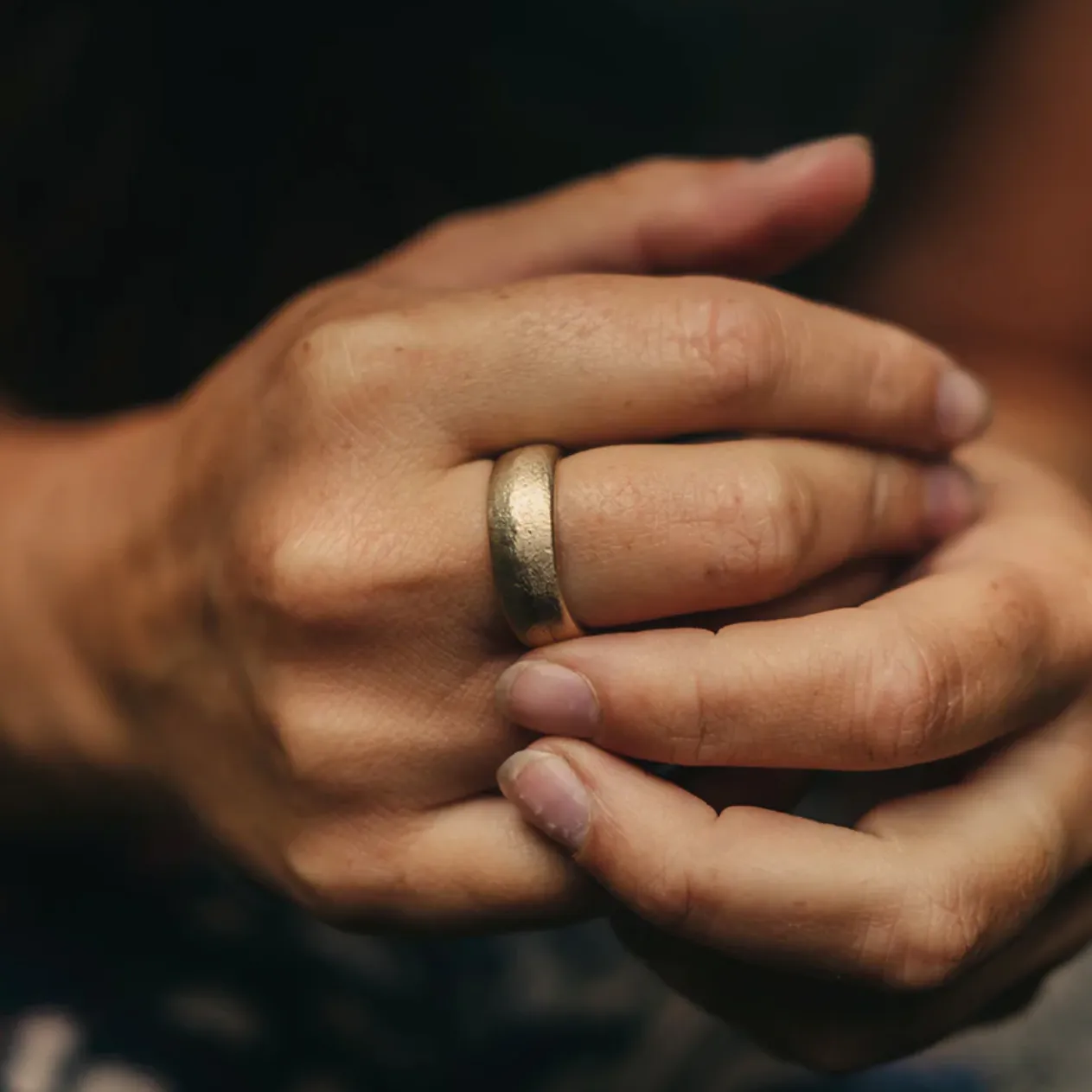 Yellow Gold Sand Cast Ring